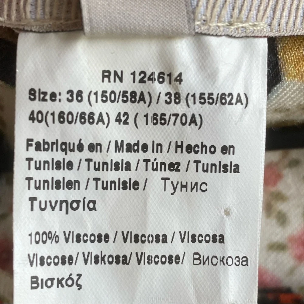 Paul and Joe Sister Chihuahua Dog Print Shirt Dress Cream Floral Size 42… - Picture 8 of 13